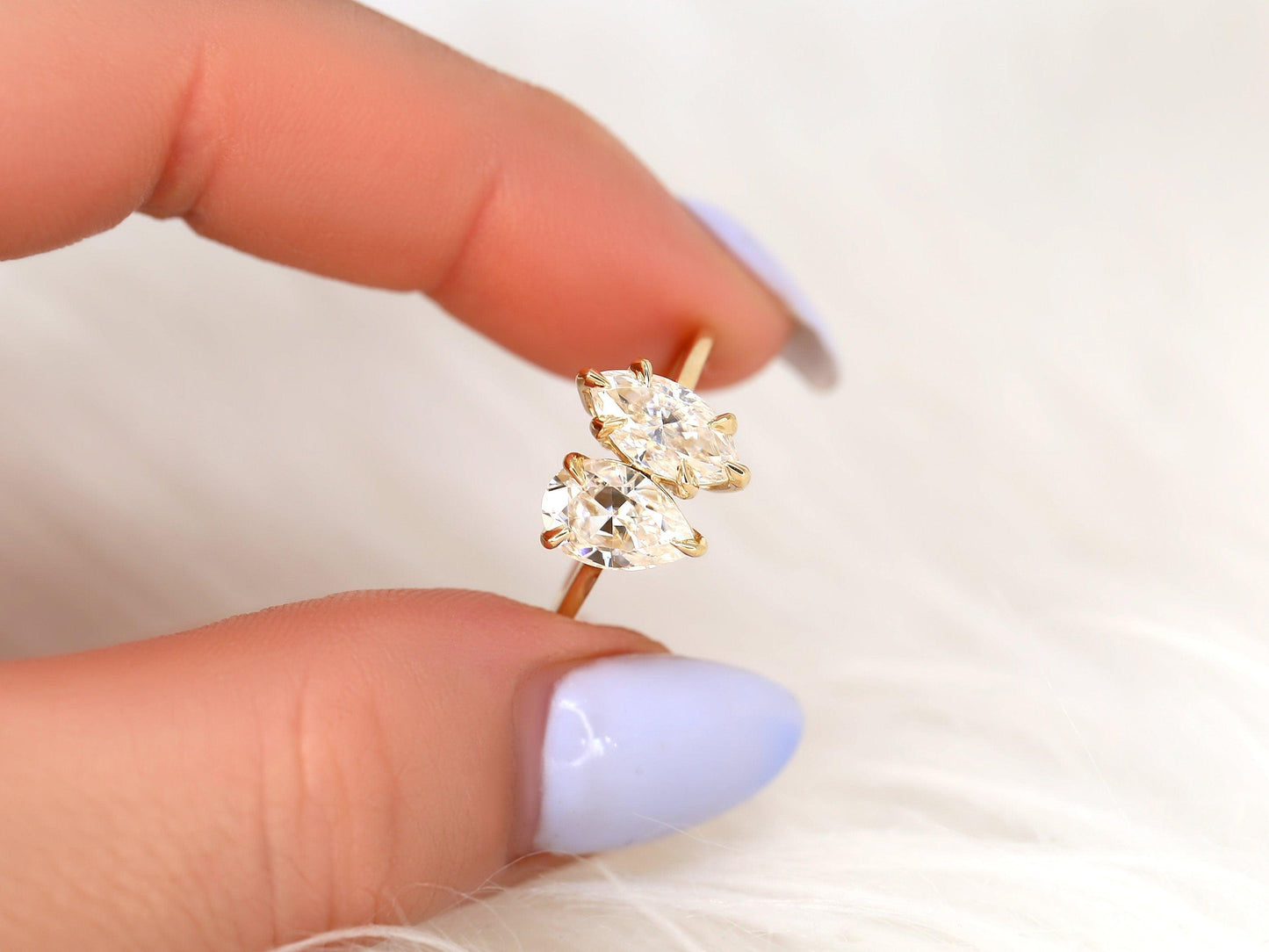 2 CT Emerald Pave Moissanite Engagement Ring