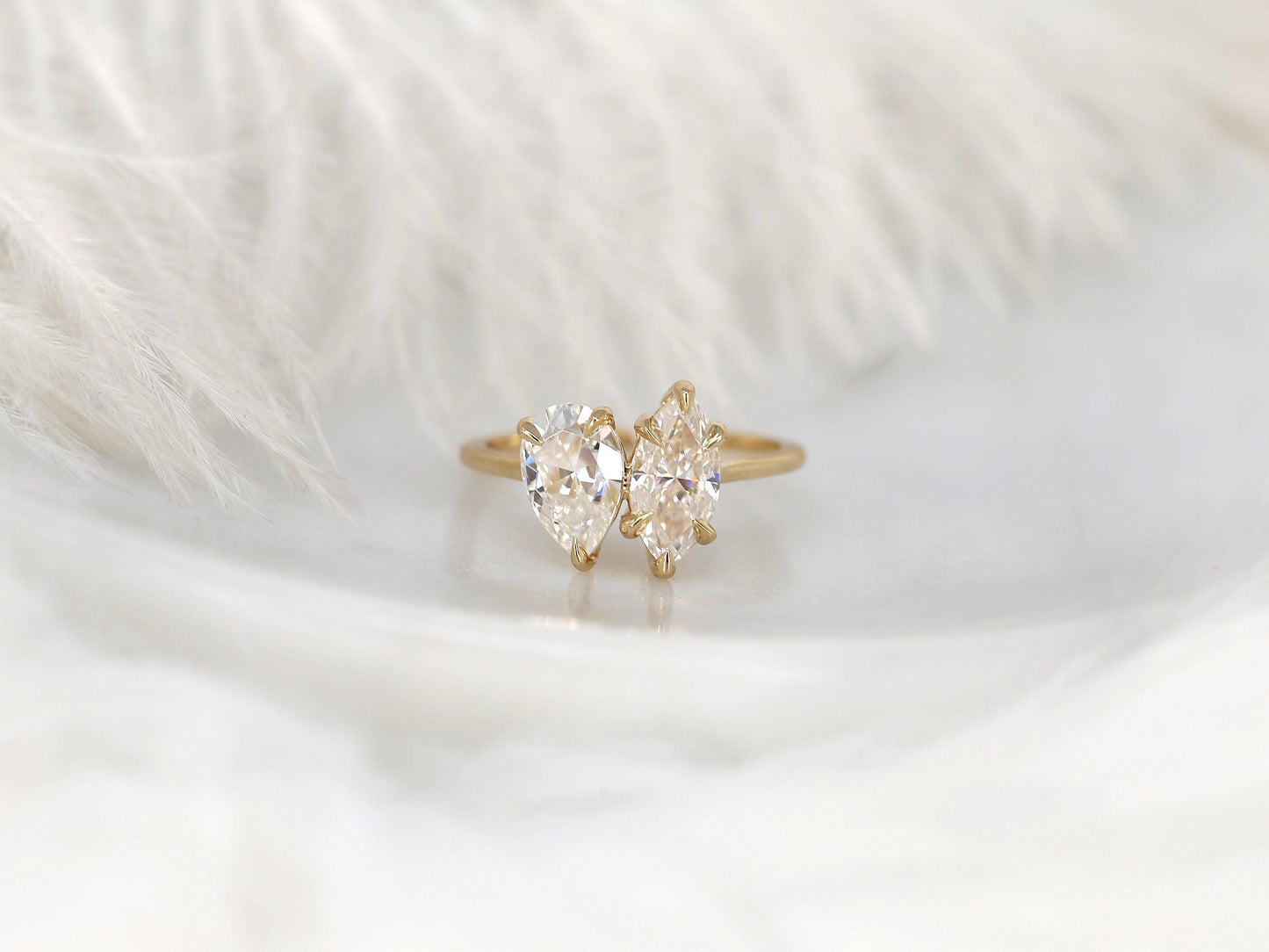 2 CT Emerald Pave Moissanite Engagement Ring