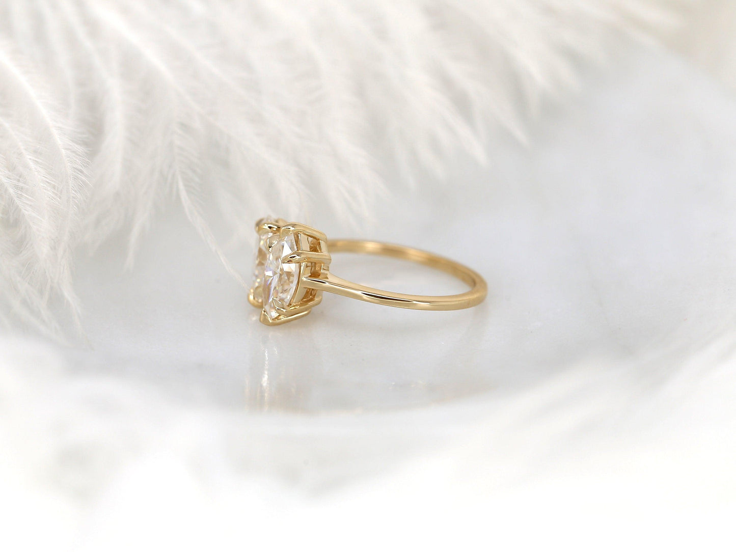 2 CT Emerald Pave Moissanite Engagement Ring