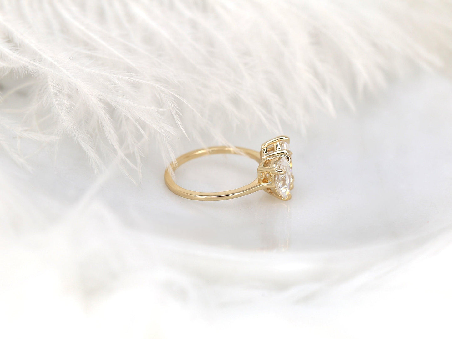 2 CT Emerald Pave Moissanite Engagement Ring