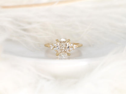 2 CT Emerald Pave Moissanite Engagement Ring