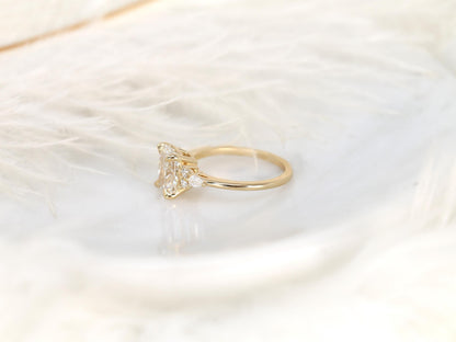 2 CT Emerald Pave Moissanite Engagement Ring