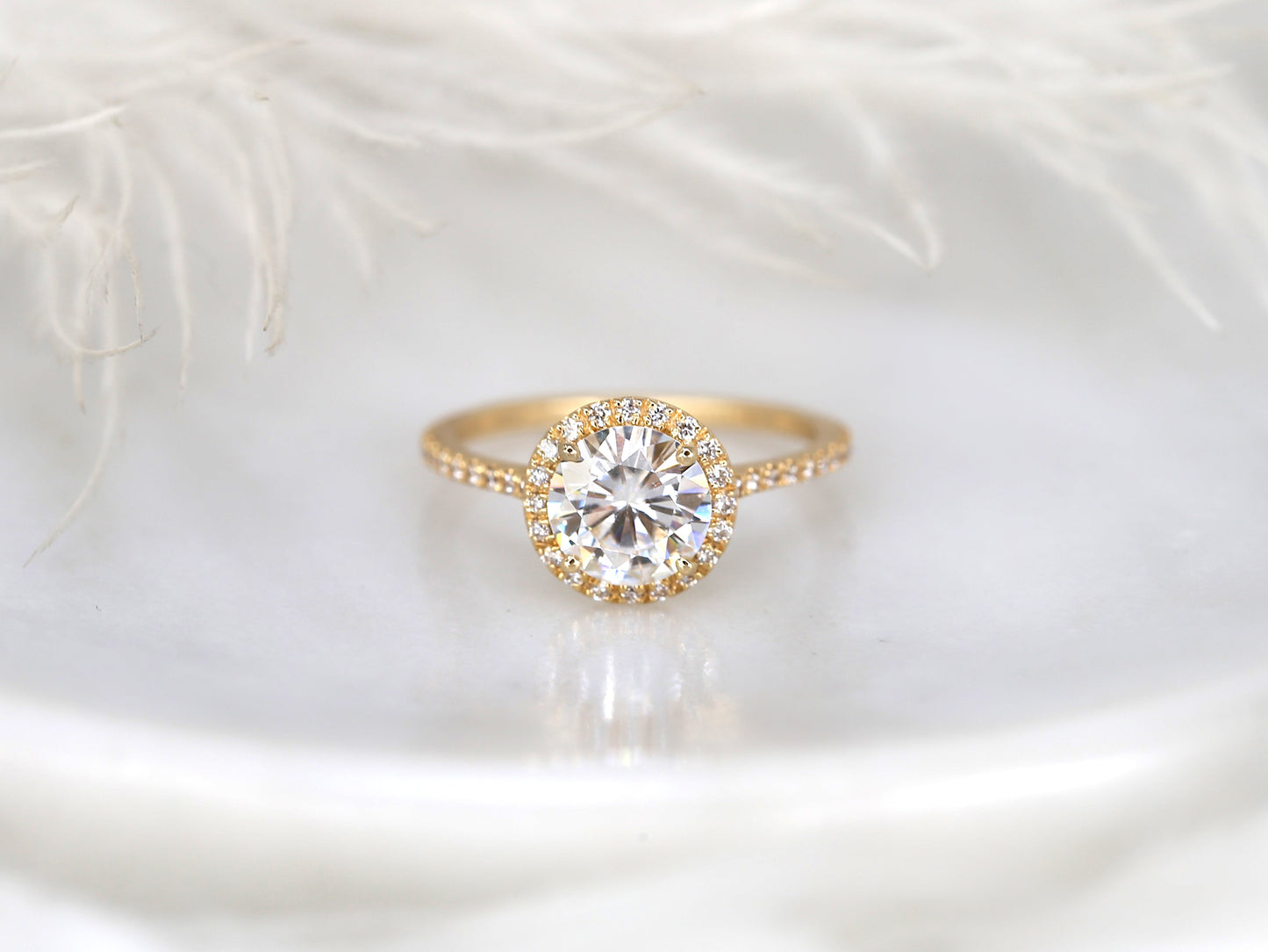 2 CT Emerald Pave Moissanite Engagement Ring