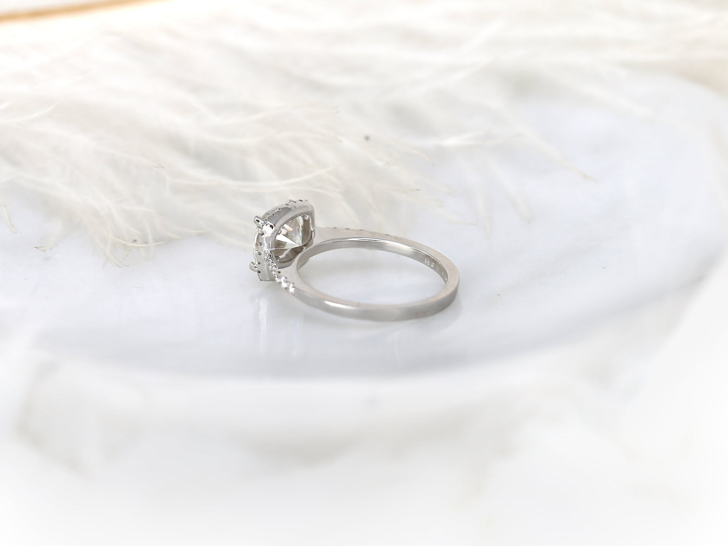 2 CT Emerald Pave Moissanite Engagement Ring