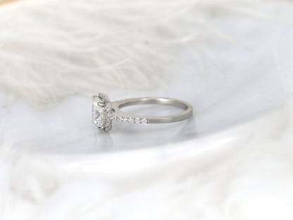 2 CT Emerald Pave Moissanite Engagement Ring