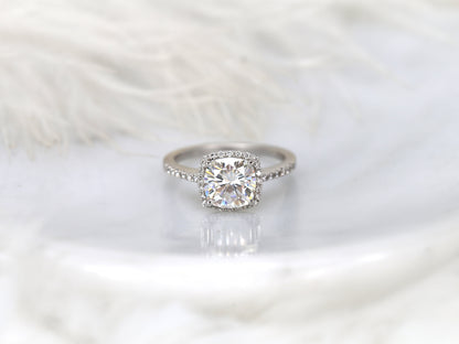 2 CT Emerald Pave Moissanite Engagement Ring