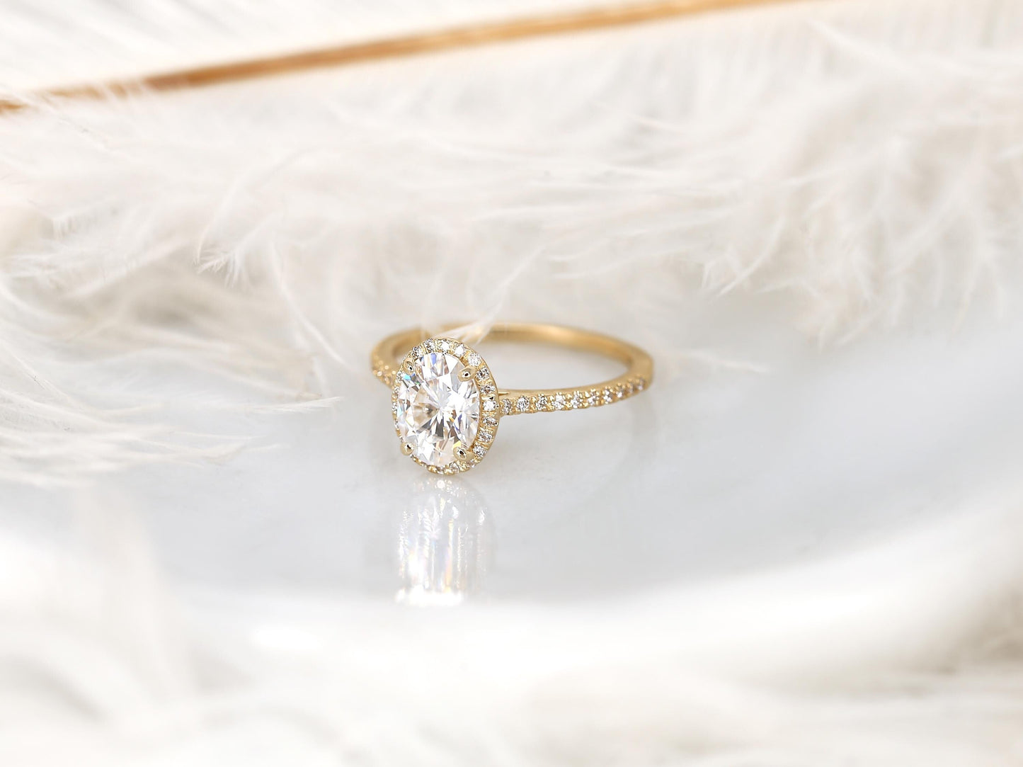 2 CT Emerald Pave Moissanite Engagement Ring