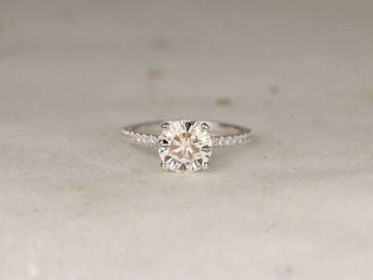 2 CT Emerald Pave Moissanite Engagement Ring