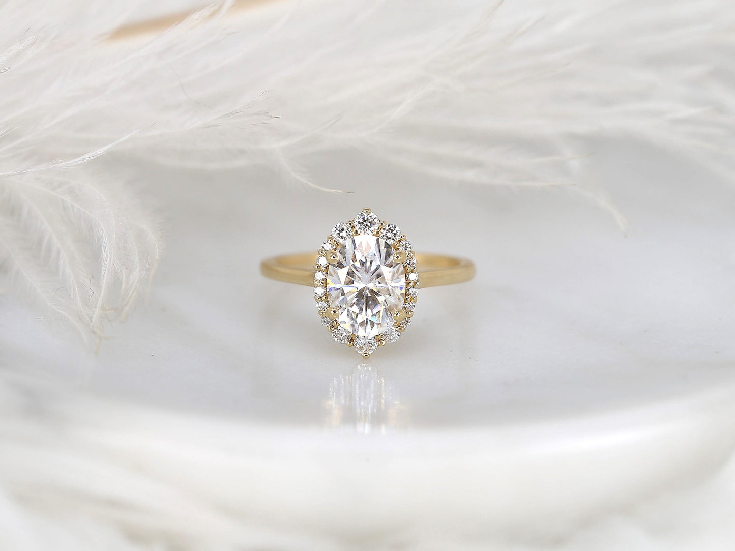 2 CT Emerald Pave Moissanite Engagement Ring