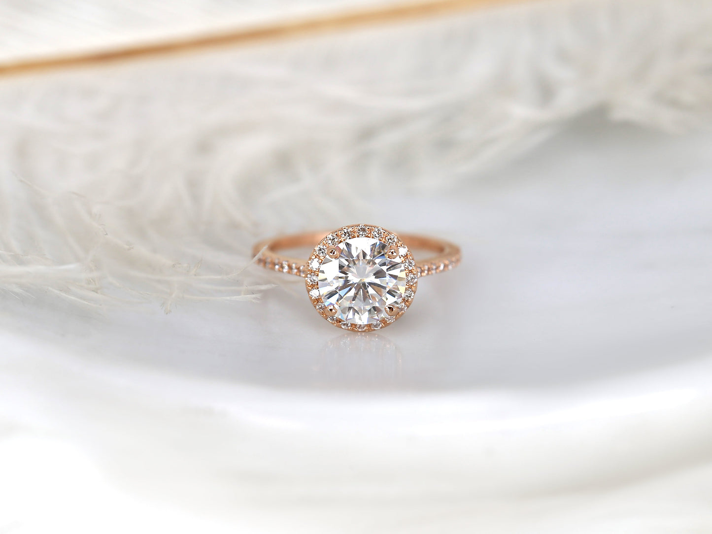 2 CT Emerald Pave Moissanite Engagement Ring