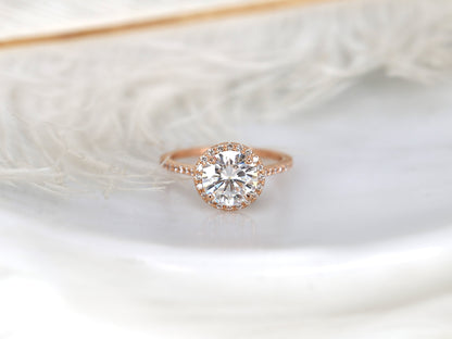 2 CT Emerald Pave Moissanite Engagement Ring