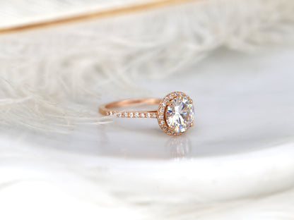 2 CT Emerald Pave Moissanite Engagement Ring