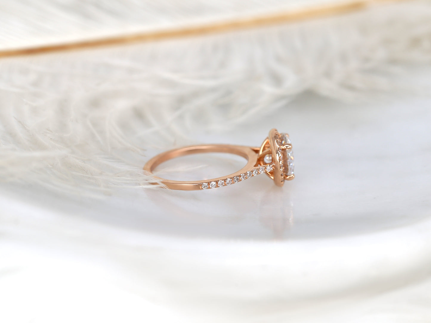 2 CT Emerald Pave Moissanite Engagement Ring