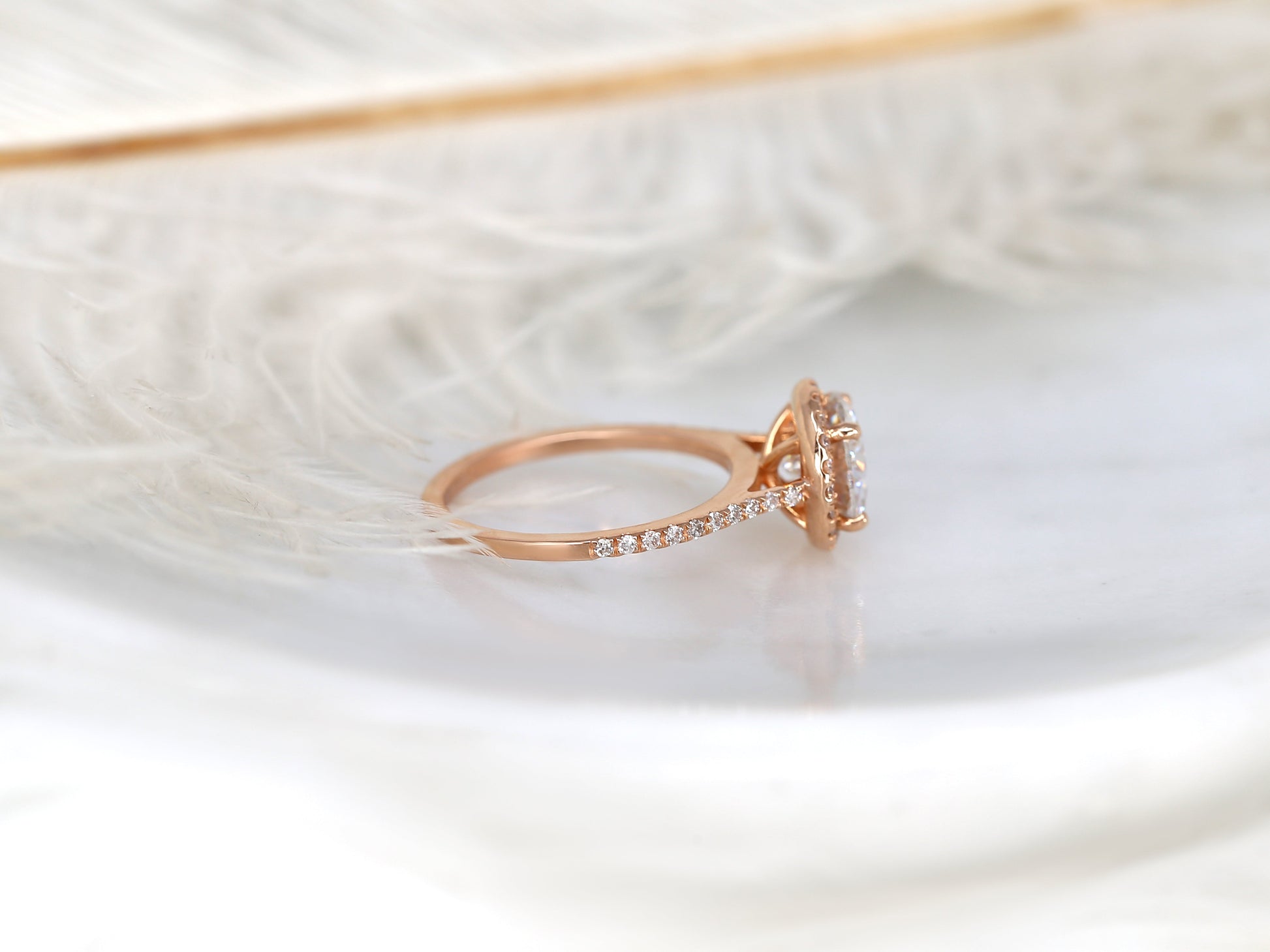 2 CT Emerald Pave Moissanite Engagement Ring