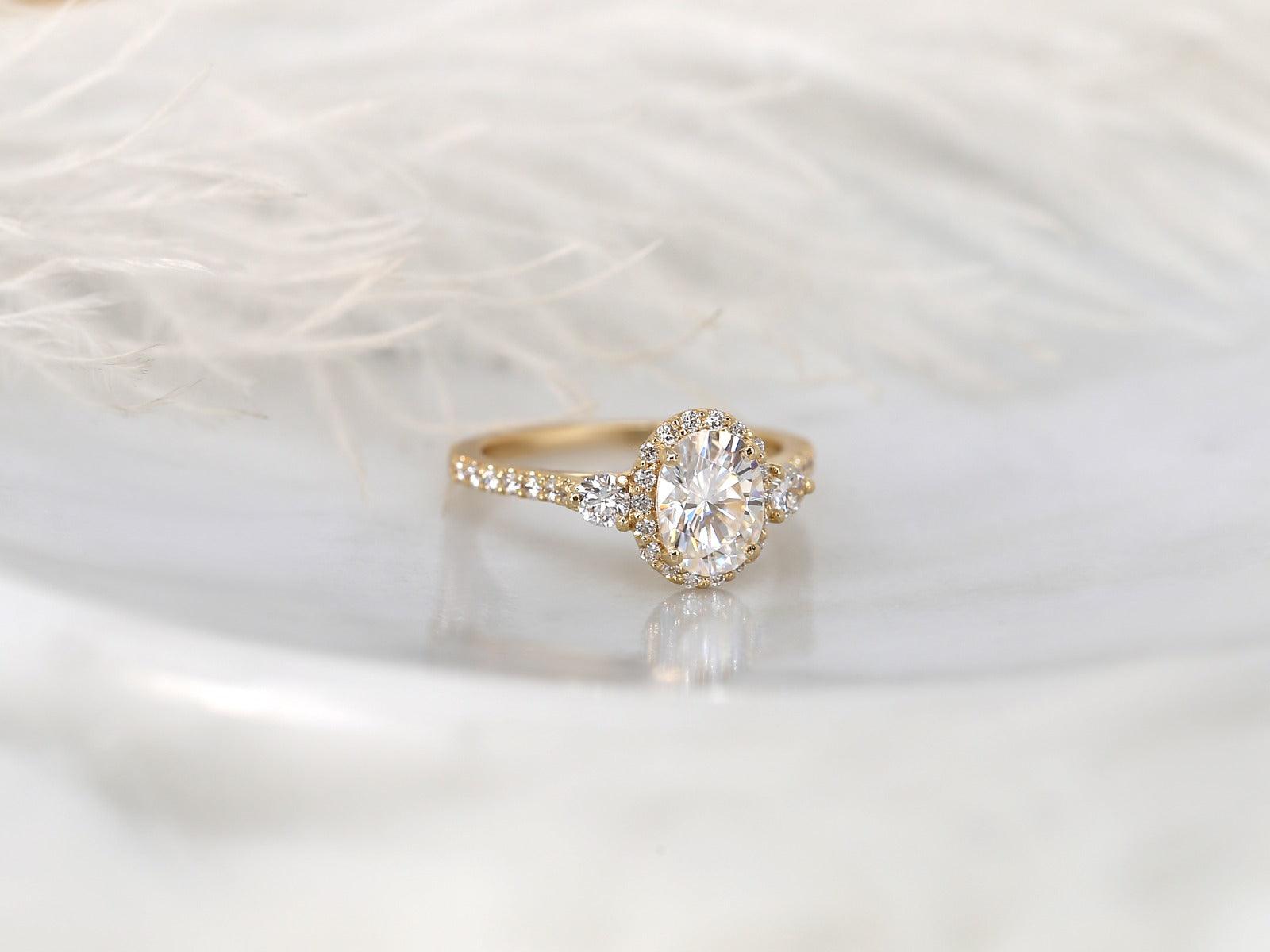 2 CT Emerald Pave Moissanite Engagement Ring