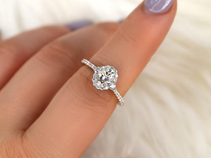 2 CT Emerald Pave Moissanite Engagement Ring