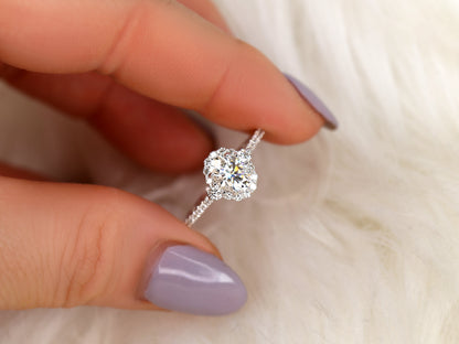 2 CT Emerald Pave Moissanite Engagement Ring