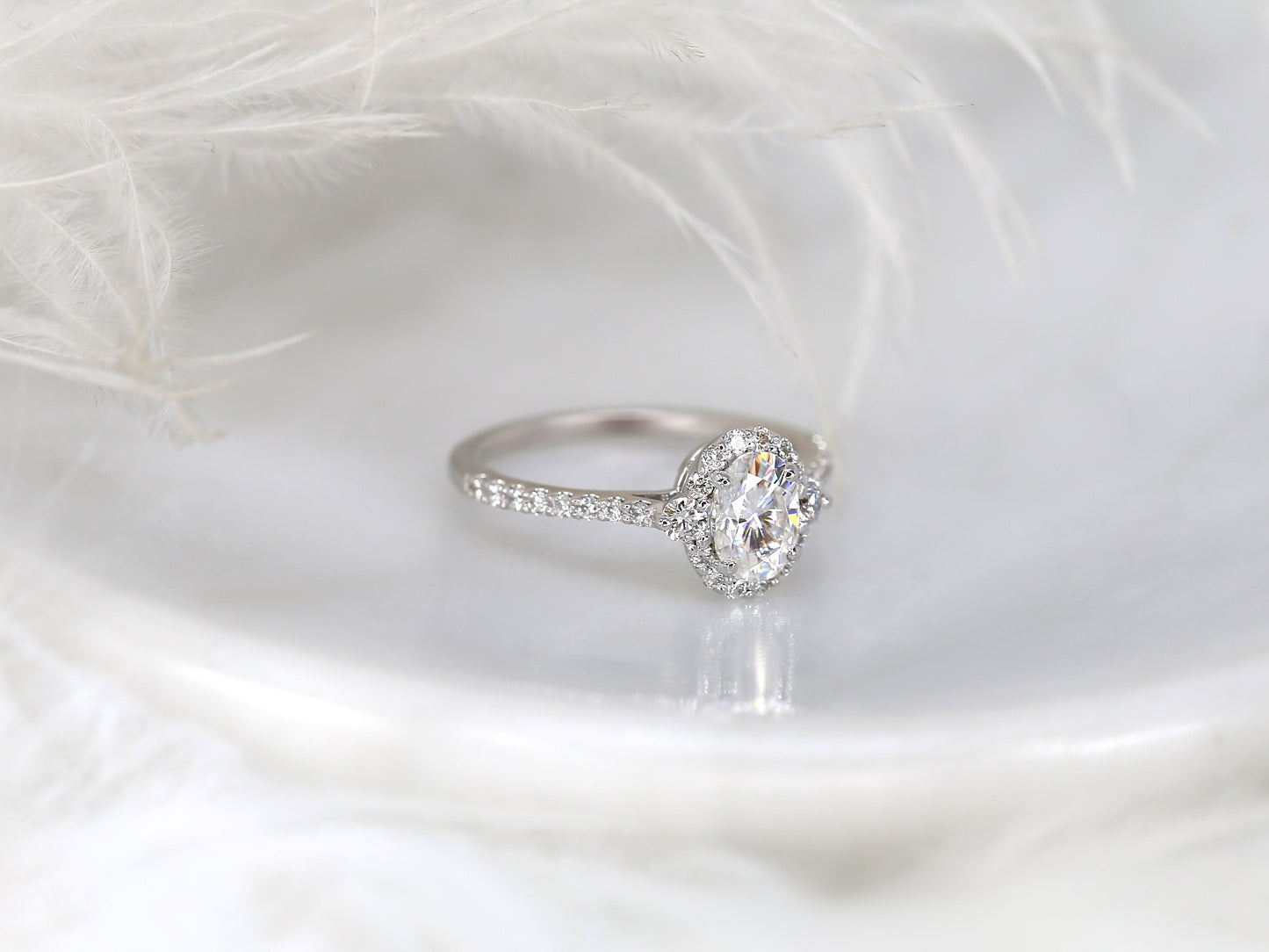 2 CT Emerald Pave Moissanite Engagement Ring