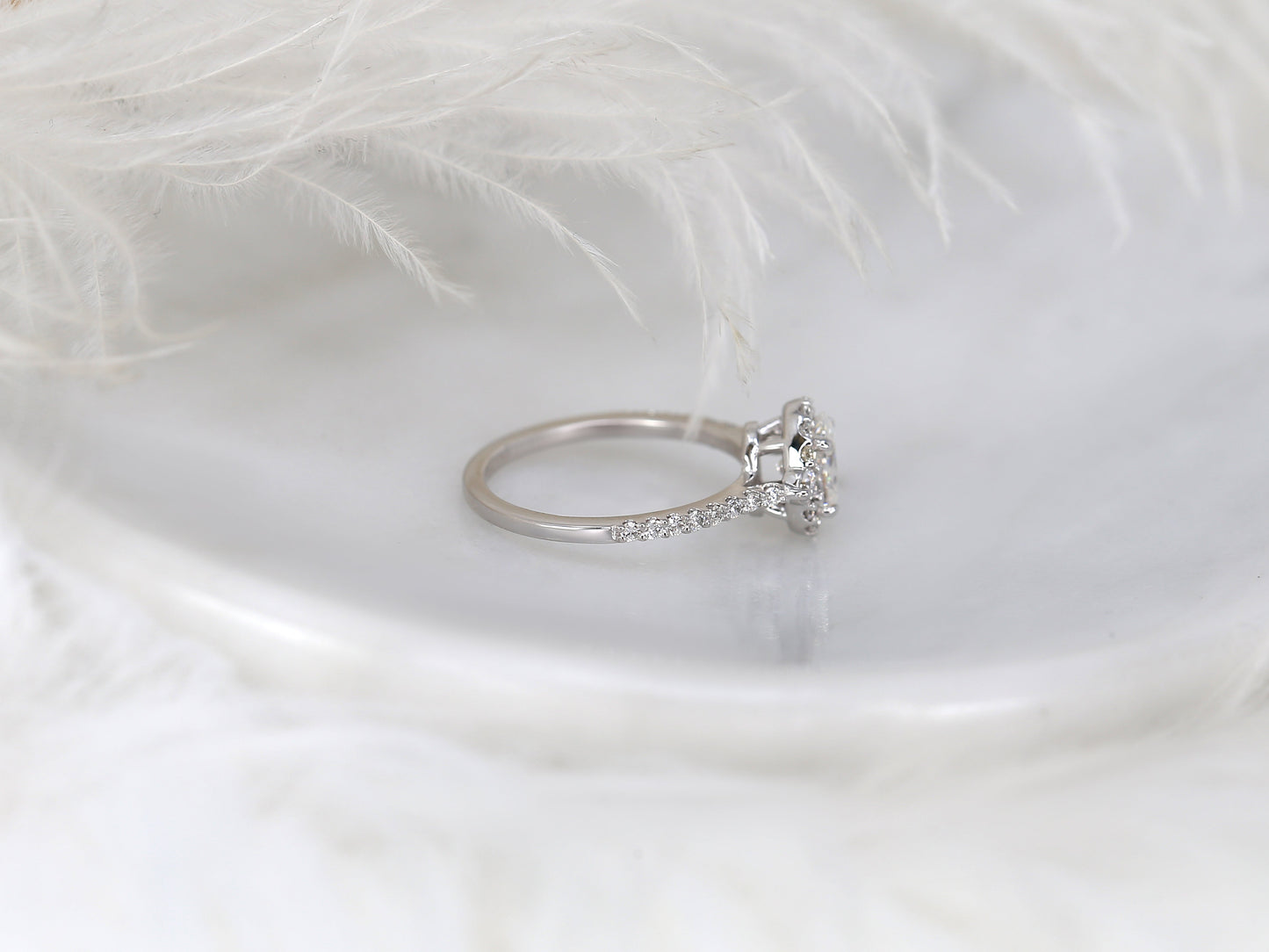 2 CT Emerald Pave Moissanite Engagement Ring