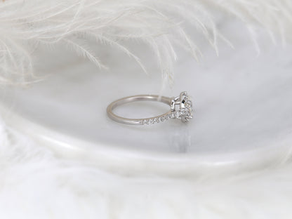 2 CT Emerald Pave Moissanite Engagement Ring