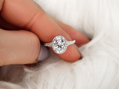 2 CT Emerald Pave Moissanite Engagement Ring
