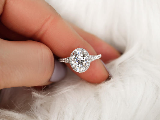 2 CT Emerald Pave Moissanite Engagement Ring