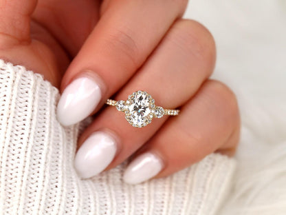 2 CT Emerald Pave Moissanite Engagement Ring