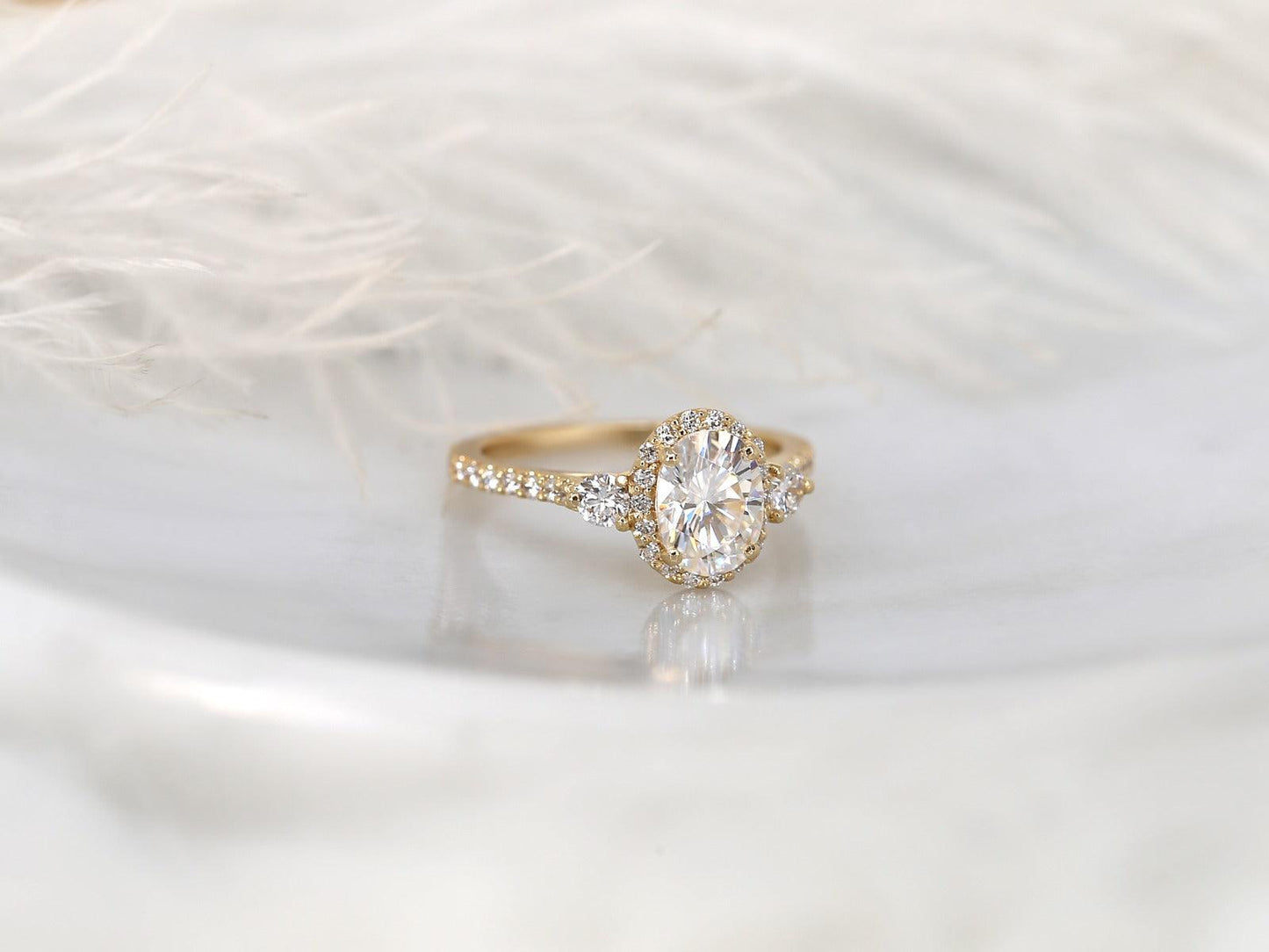 2 CT Emerald Pave Moissanite Engagement Ring