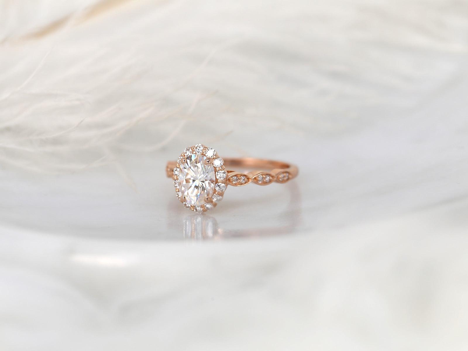 2 CT Emerald Pave Moissanite Engagement Ring