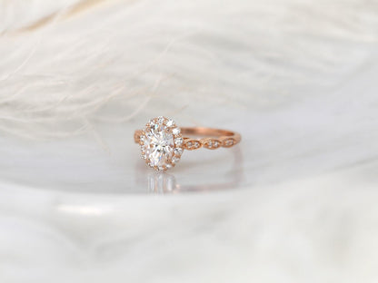 2 CT Emerald Pave Moissanite Engagement Ring