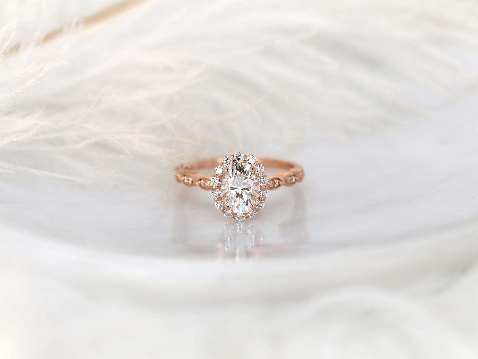 2 CT Emerald Pave Moissanite Engagement Ring