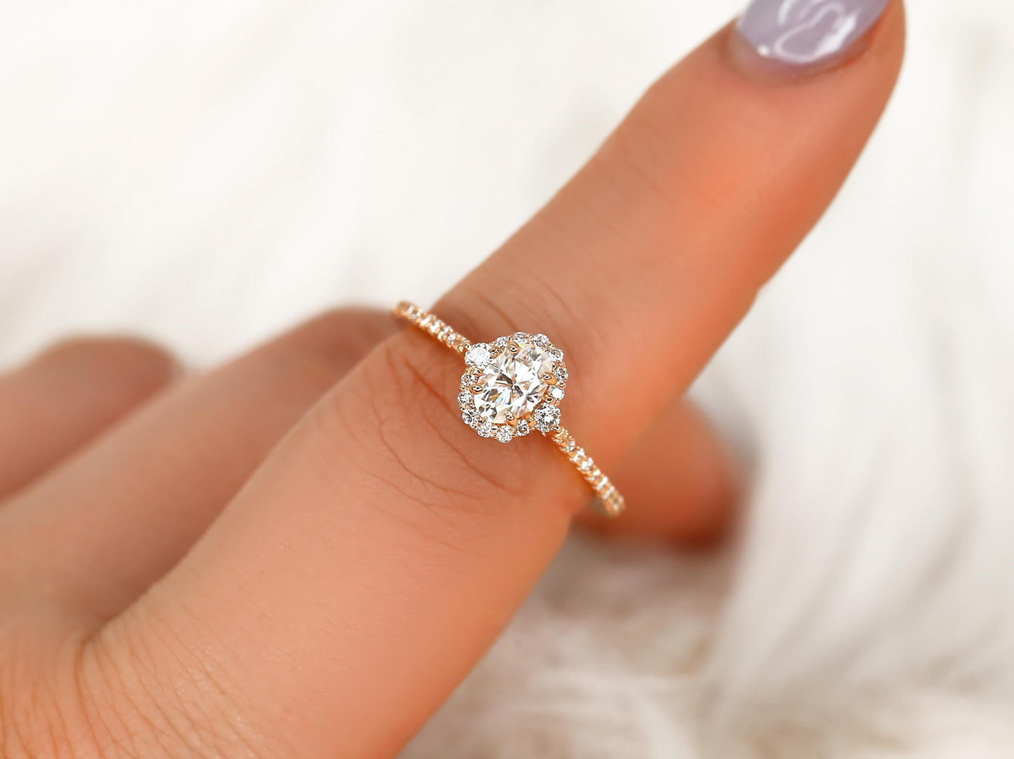 2 CT Emerald Pave Moissanite Engagement Ring