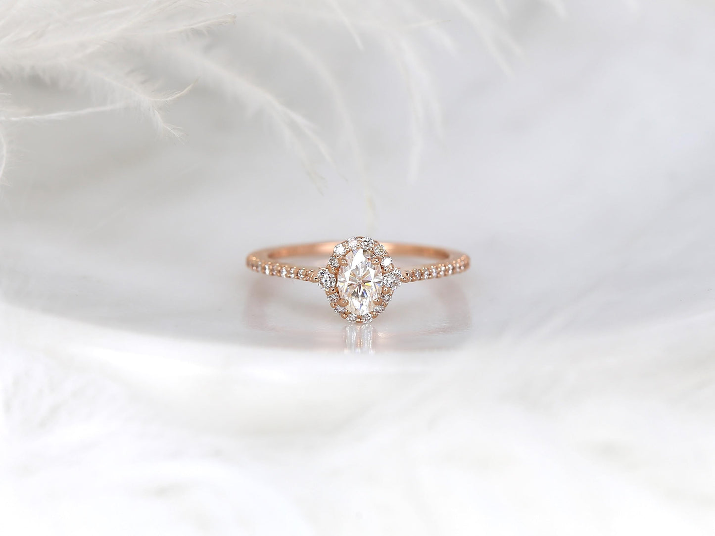 2 CT Emerald Pave Moissanite Engagement Ring