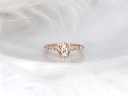 2 CT Emerald Pave Moissanite Engagement Ring