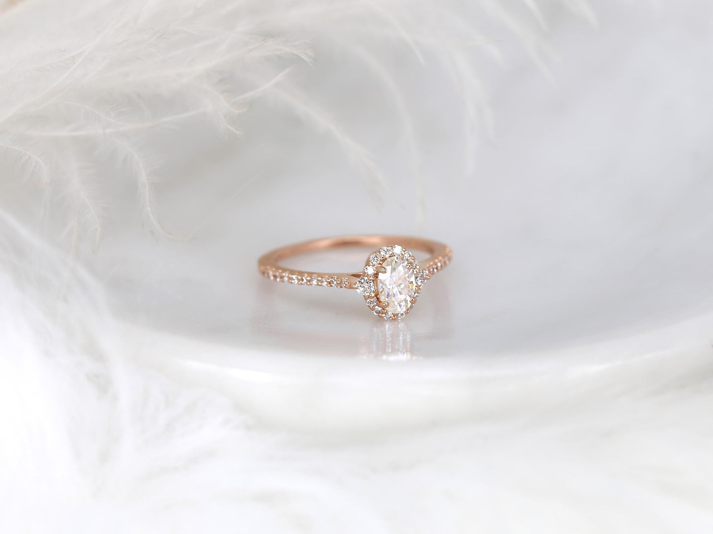 2 CT Emerald Pave Moissanite Engagement Ring