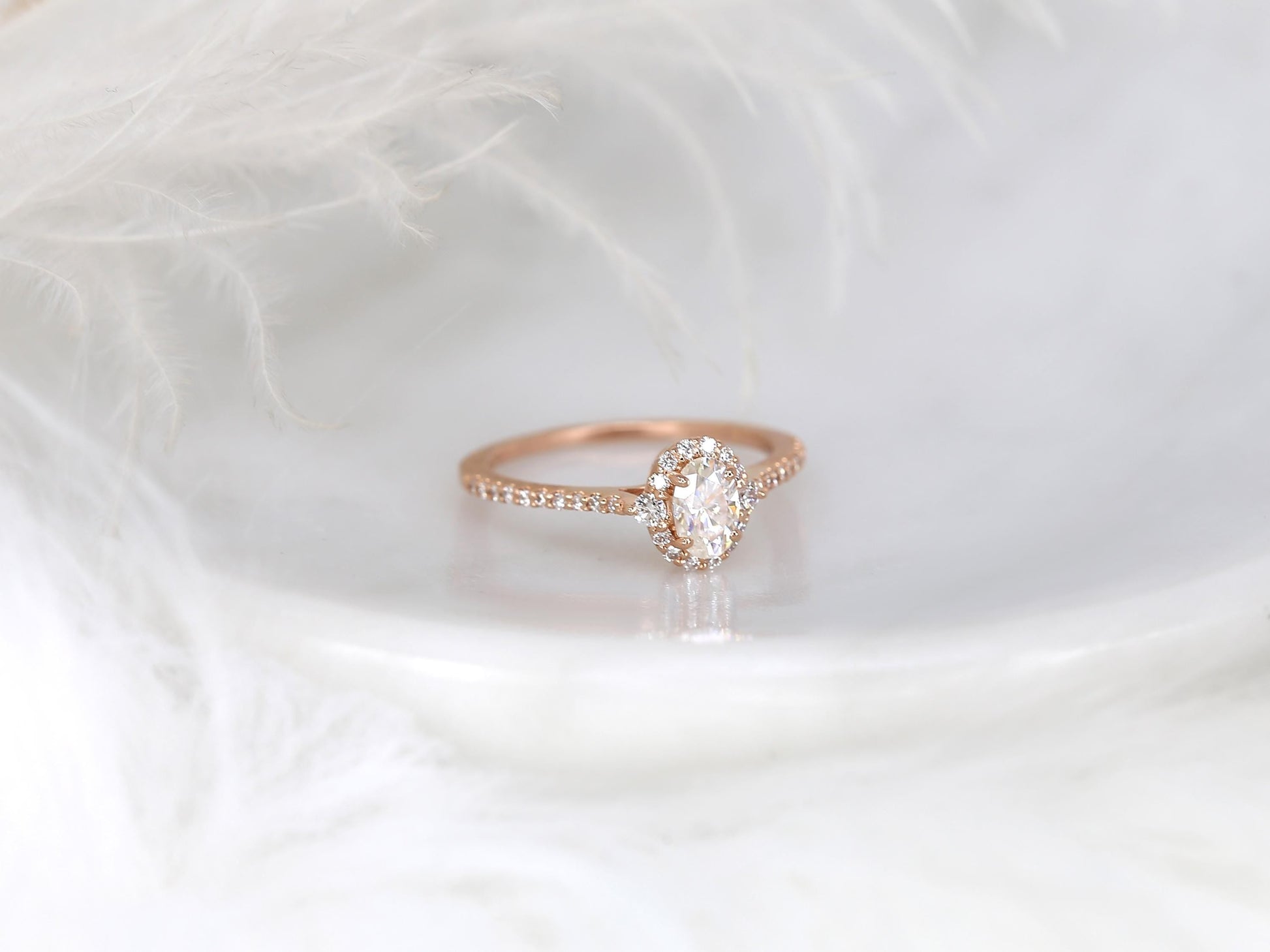 2 CT Emerald Pave Moissanite Engagement Ring
