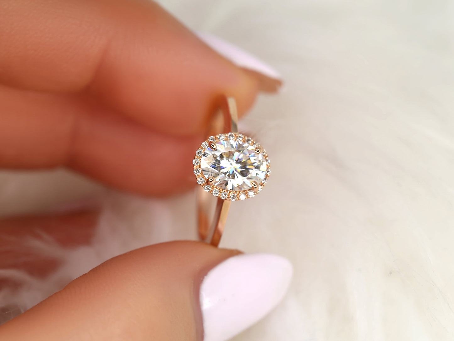 2 CT Emerald Pave Moissanite Engagement Ring