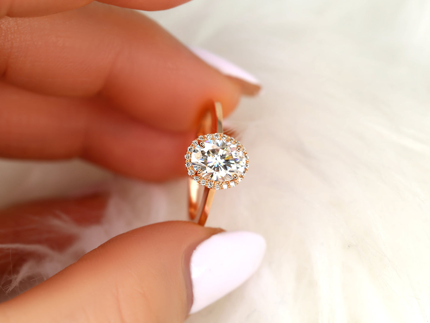 2 CT Emerald Pave Moissanite Engagement Ring