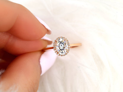 2 CT Emerald Pave Moissanite Engagement Ring