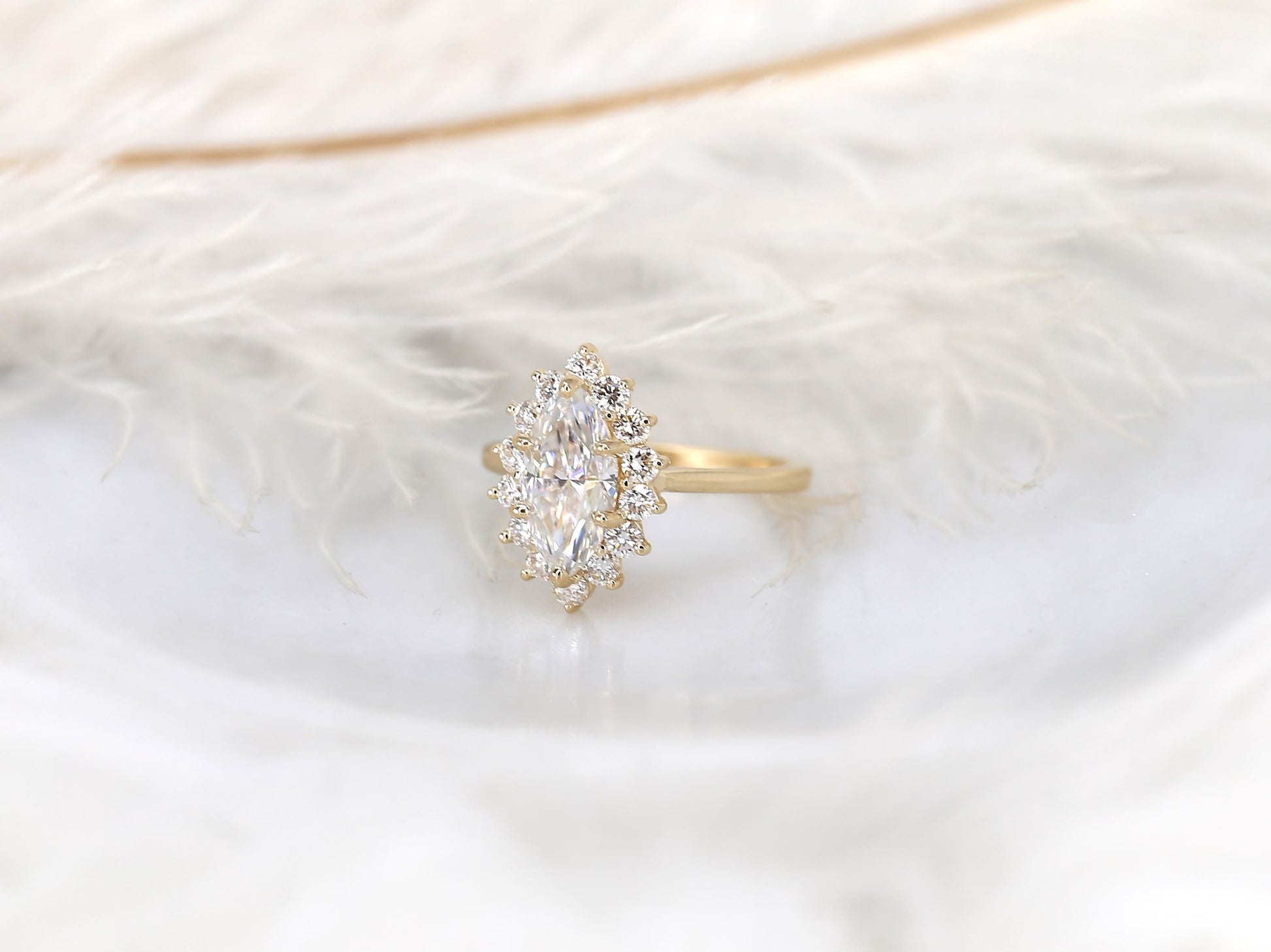 2 CT Emerald Pave Moissanite Engagement Ring