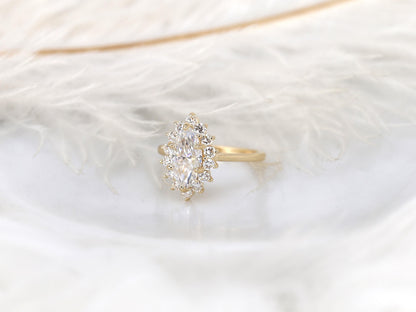 2 CT Emerald Pave Moissanite Engagement Ring
