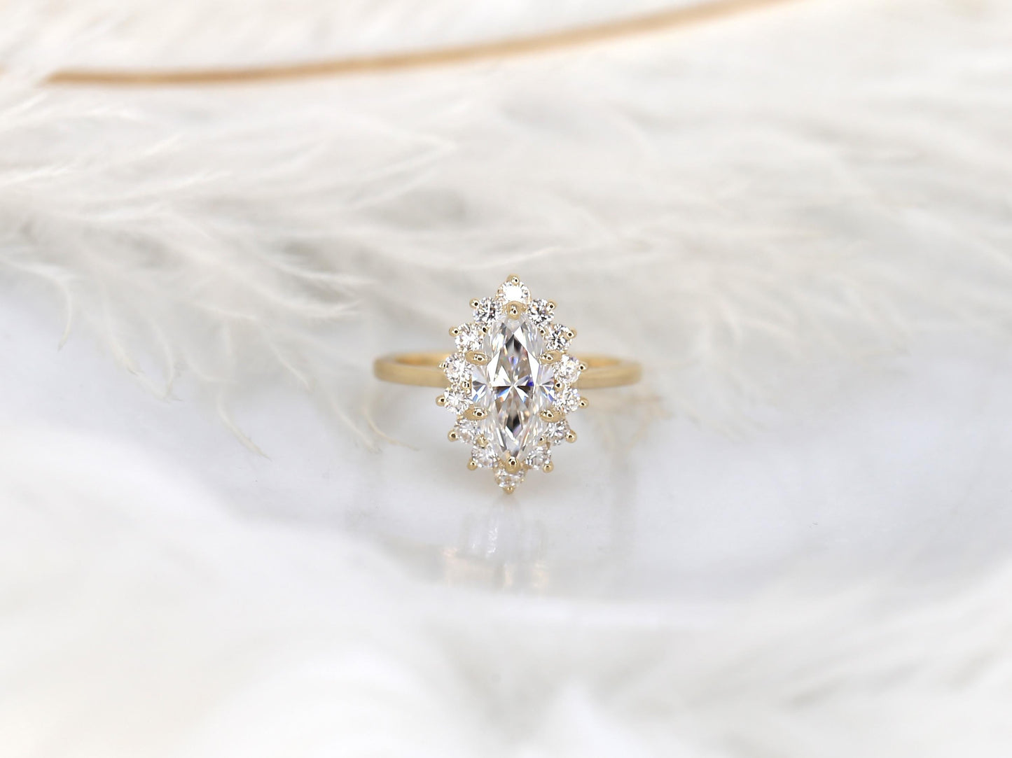 2 CT Emerald Pave Moissanite Engagement Ring