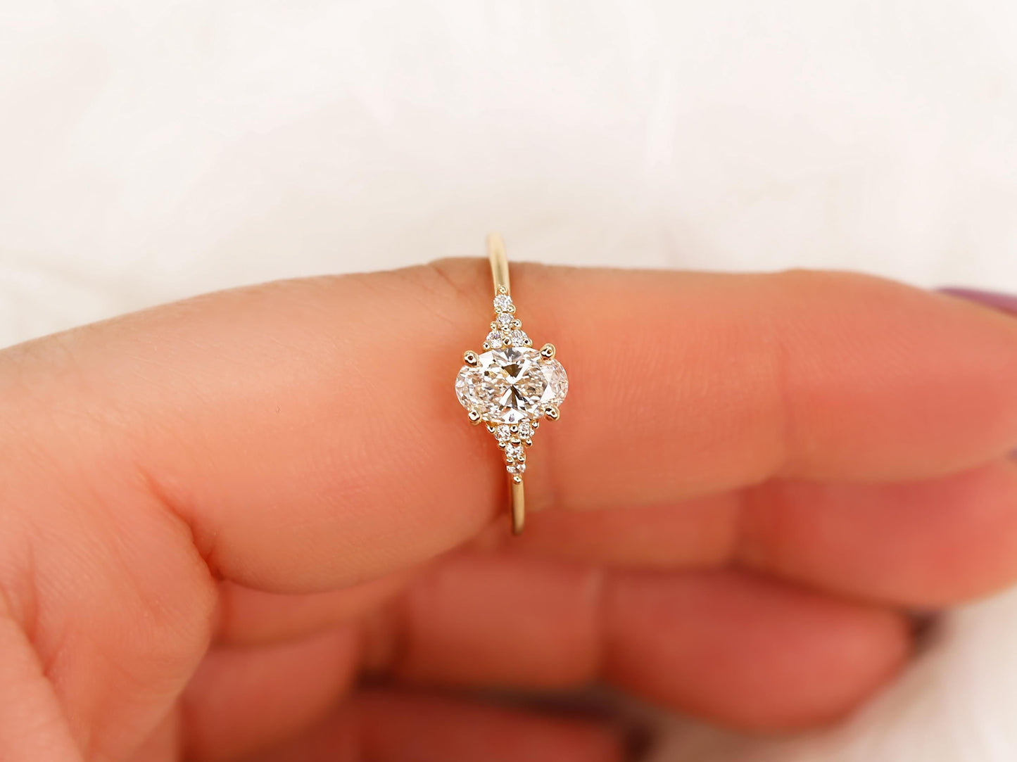 2 CT Emerald Pave Moissanite Engagement Ring