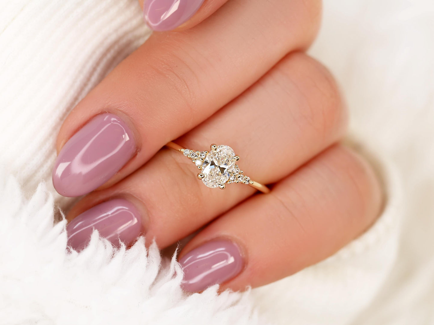 2 CT Emerald Pave Moissanite Engagement Ring