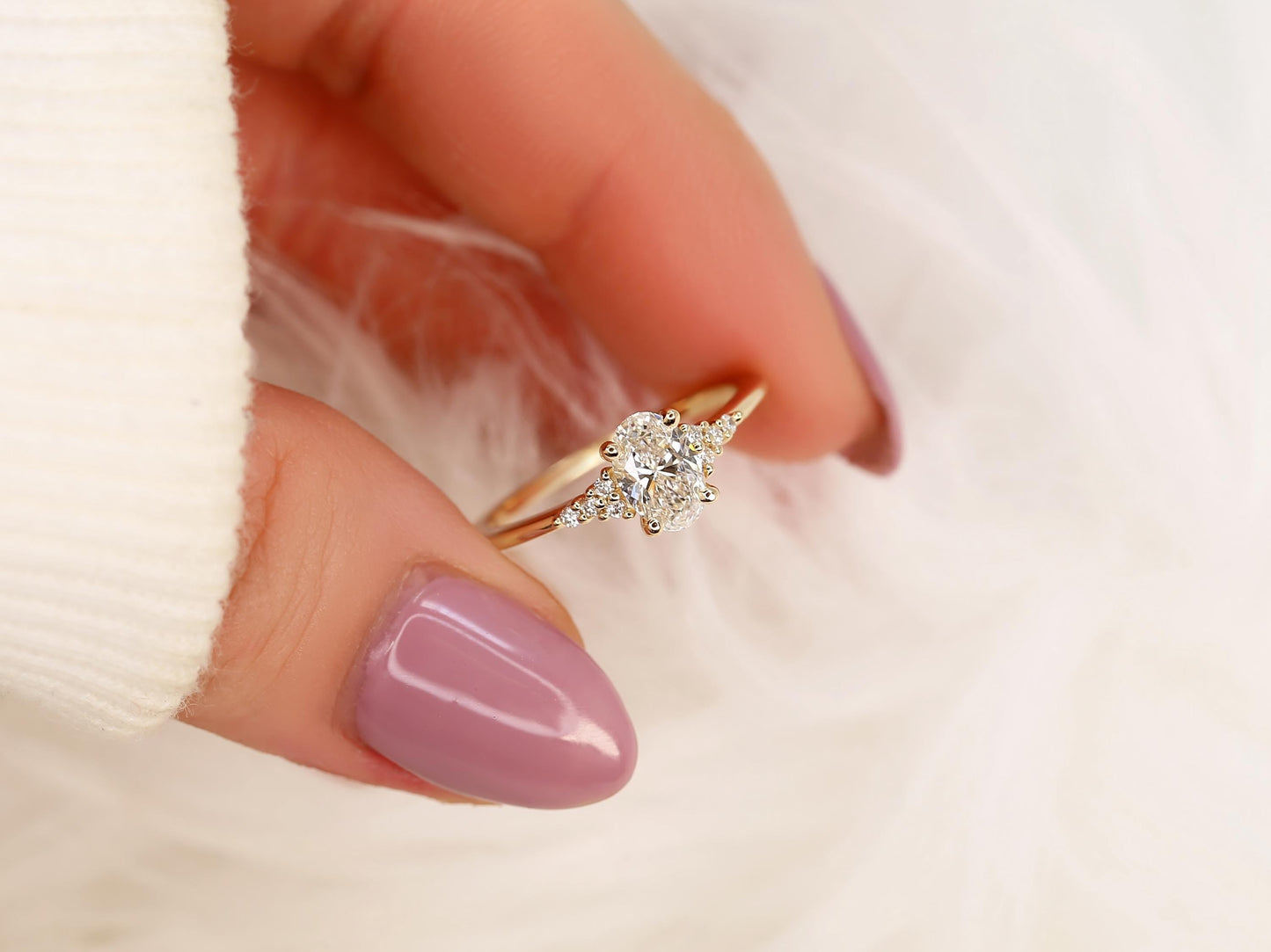 2 CT Emerald Pave Moissanite Engagement Ring