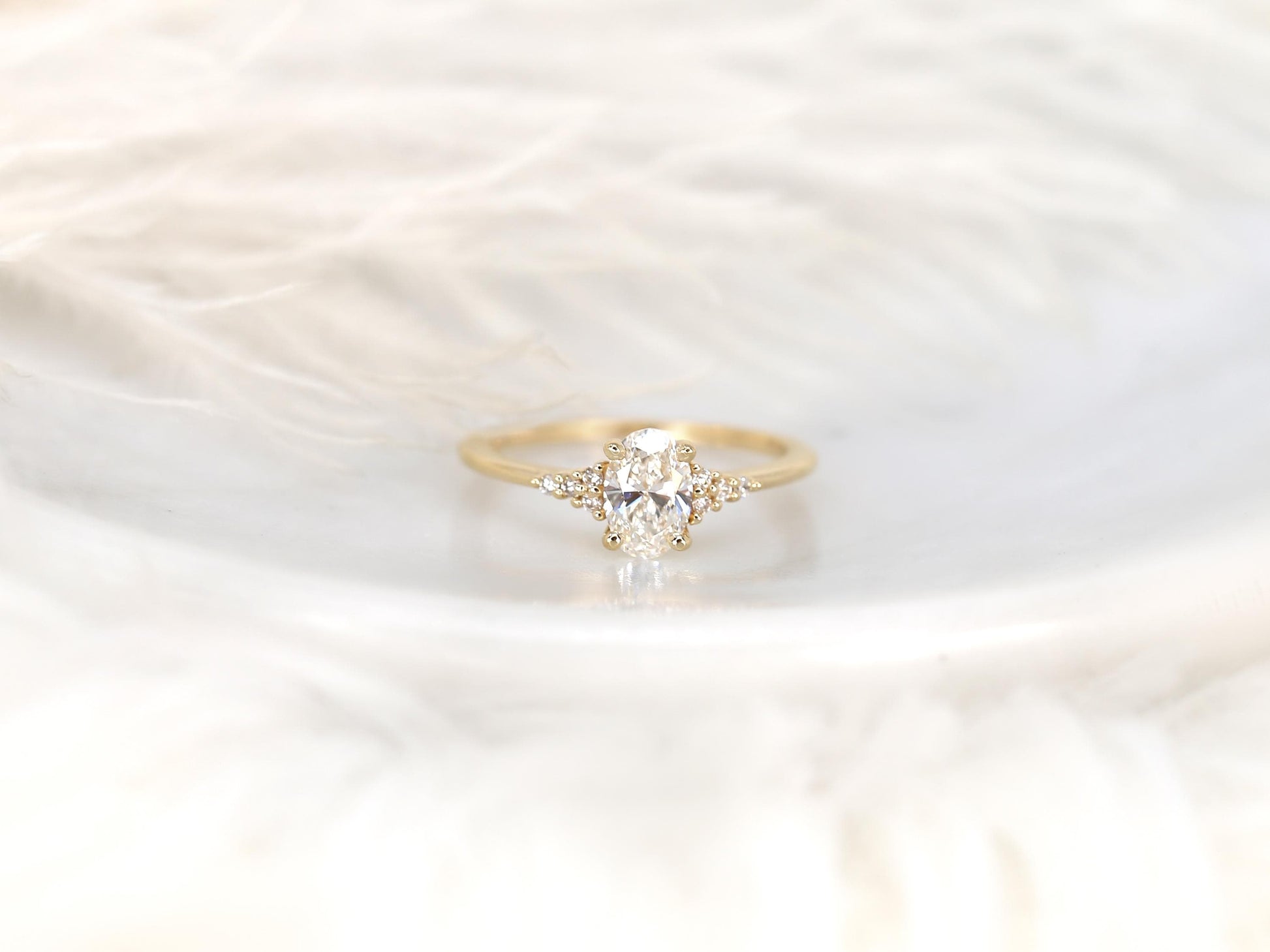 2 CT Emerald Pave Moissanite Engagement Ring