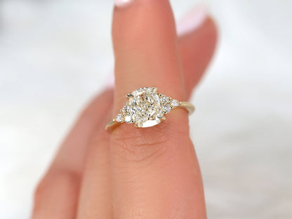 2 CT Emerald Pave Moissanite Engagement Ring