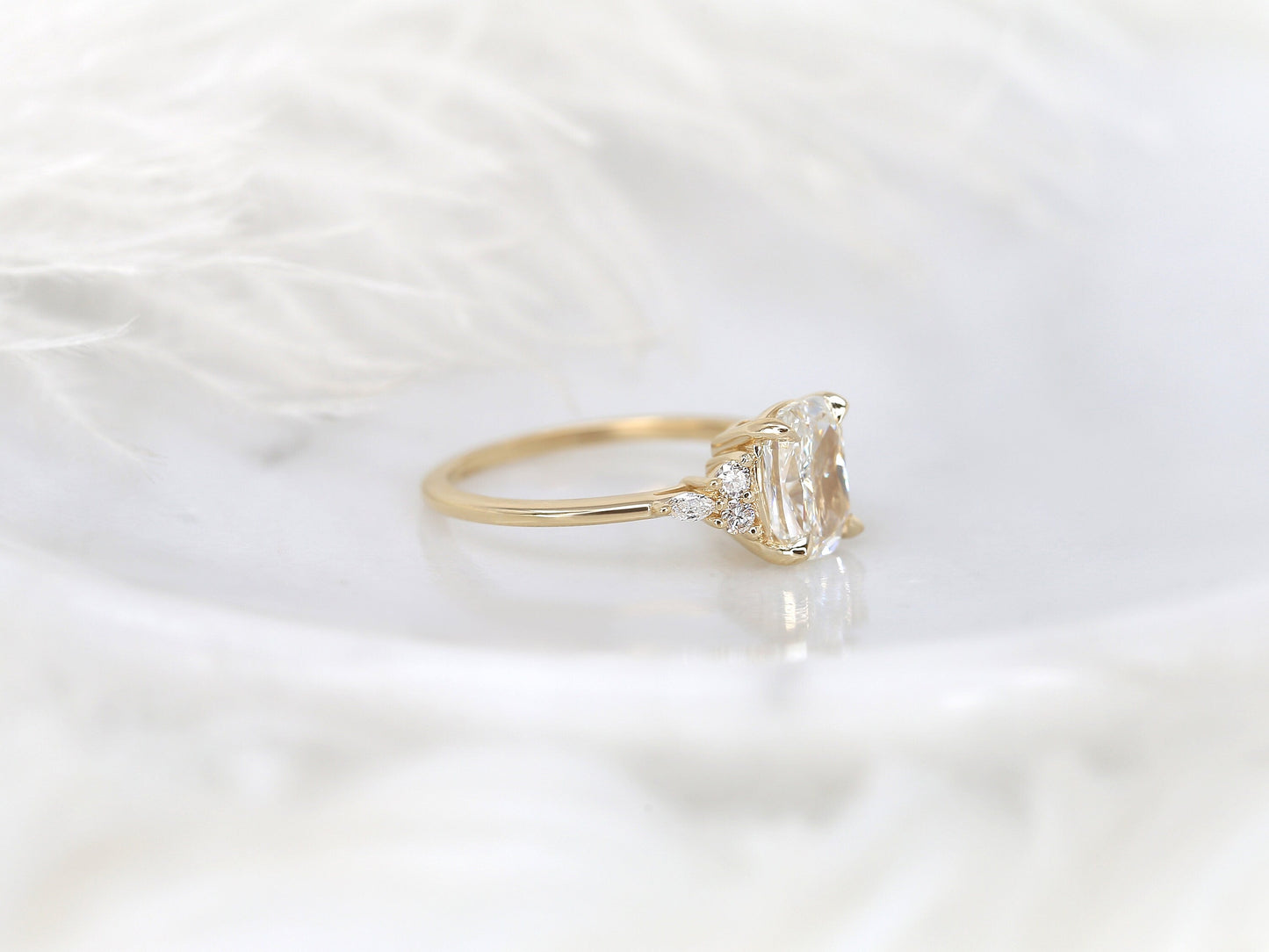 2 CT Emerald Pave Moissanite Engagement Ring