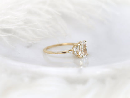 2 CT Emerald Pave Moissanite Engagement Ring