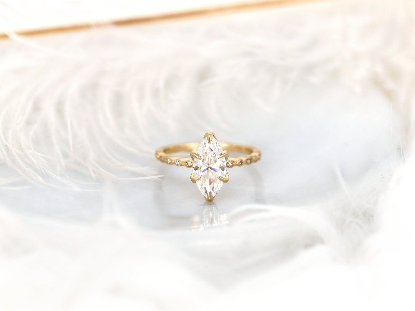 2 CT Emerald Pave Moissanite Engagement Ring
